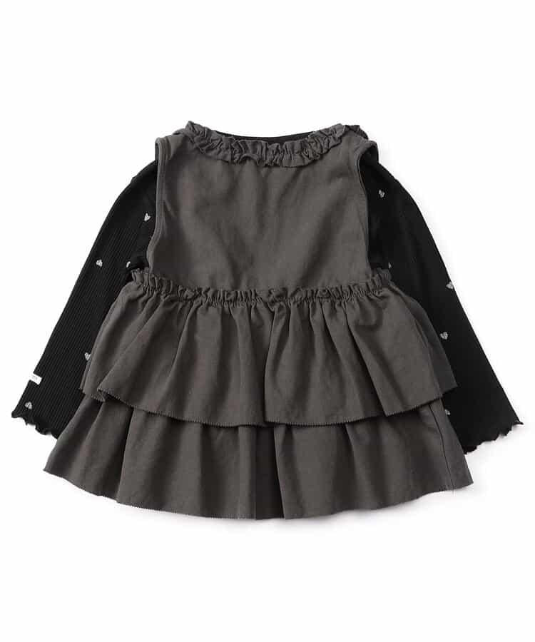 女童馬甲×長袖T恤套裝