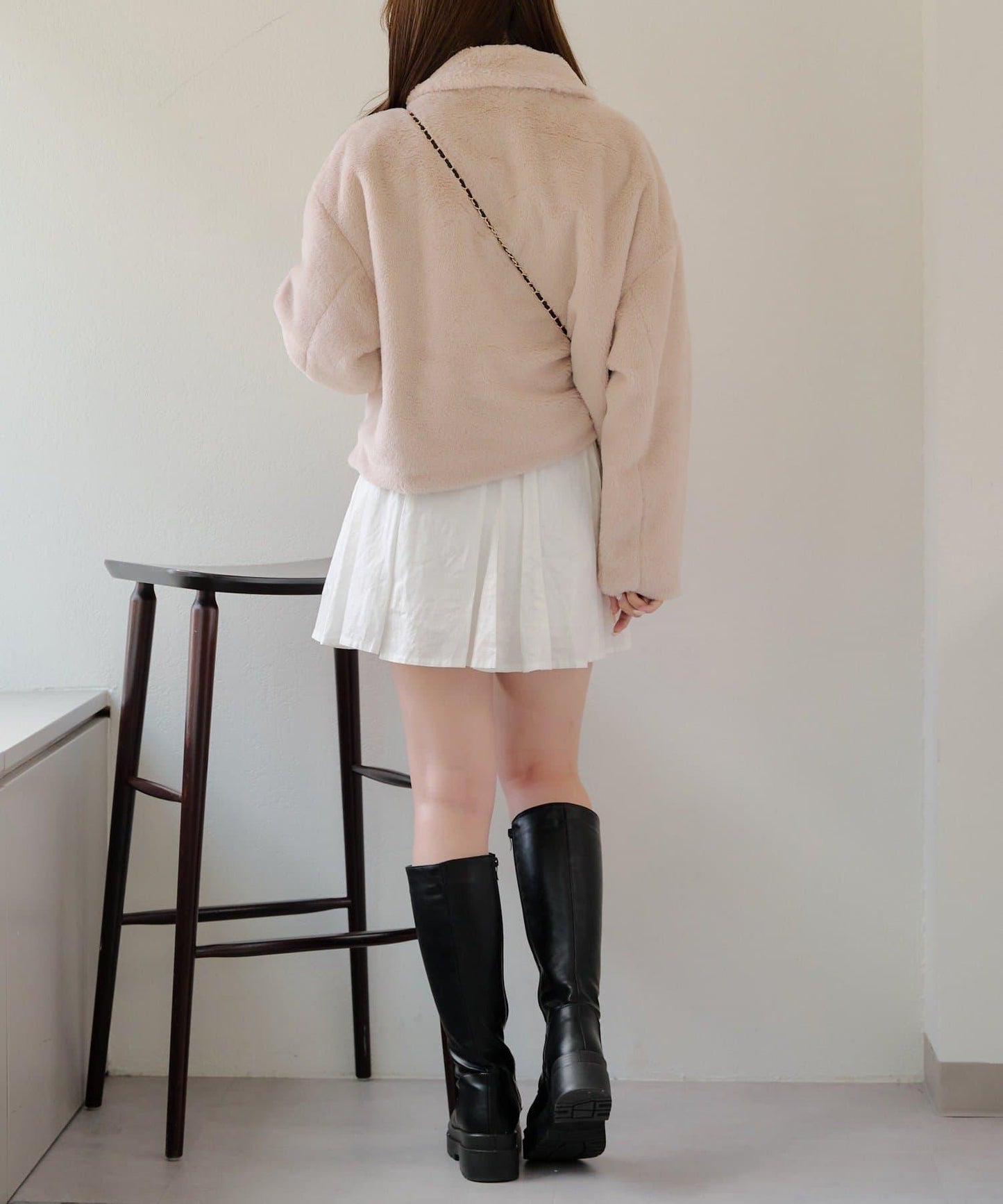 【RMAF】亮片紐扣仿毛外套