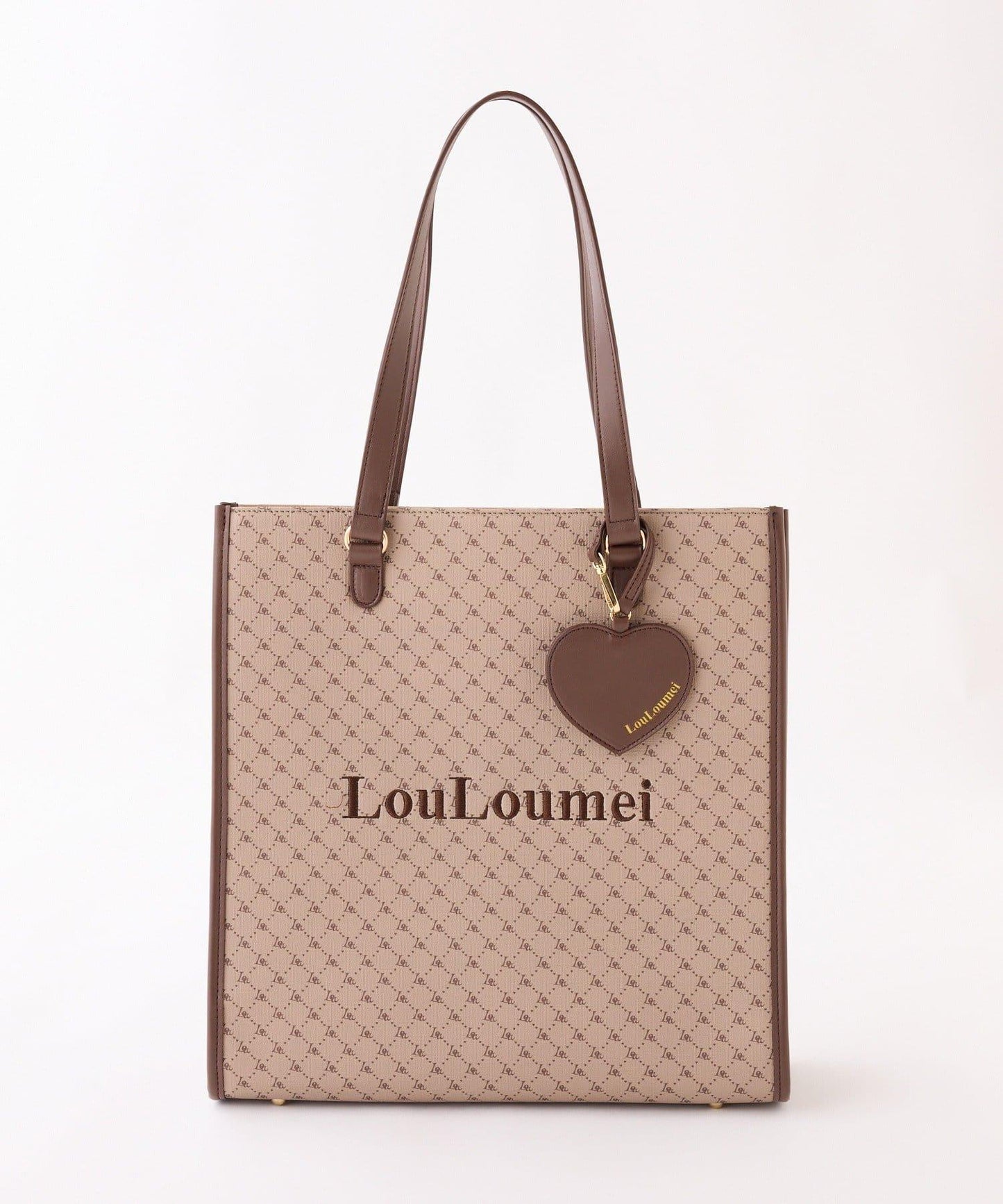 新色上市【LouLoumei】三色可選/配有愛心掛飾手提包/可獨立站立