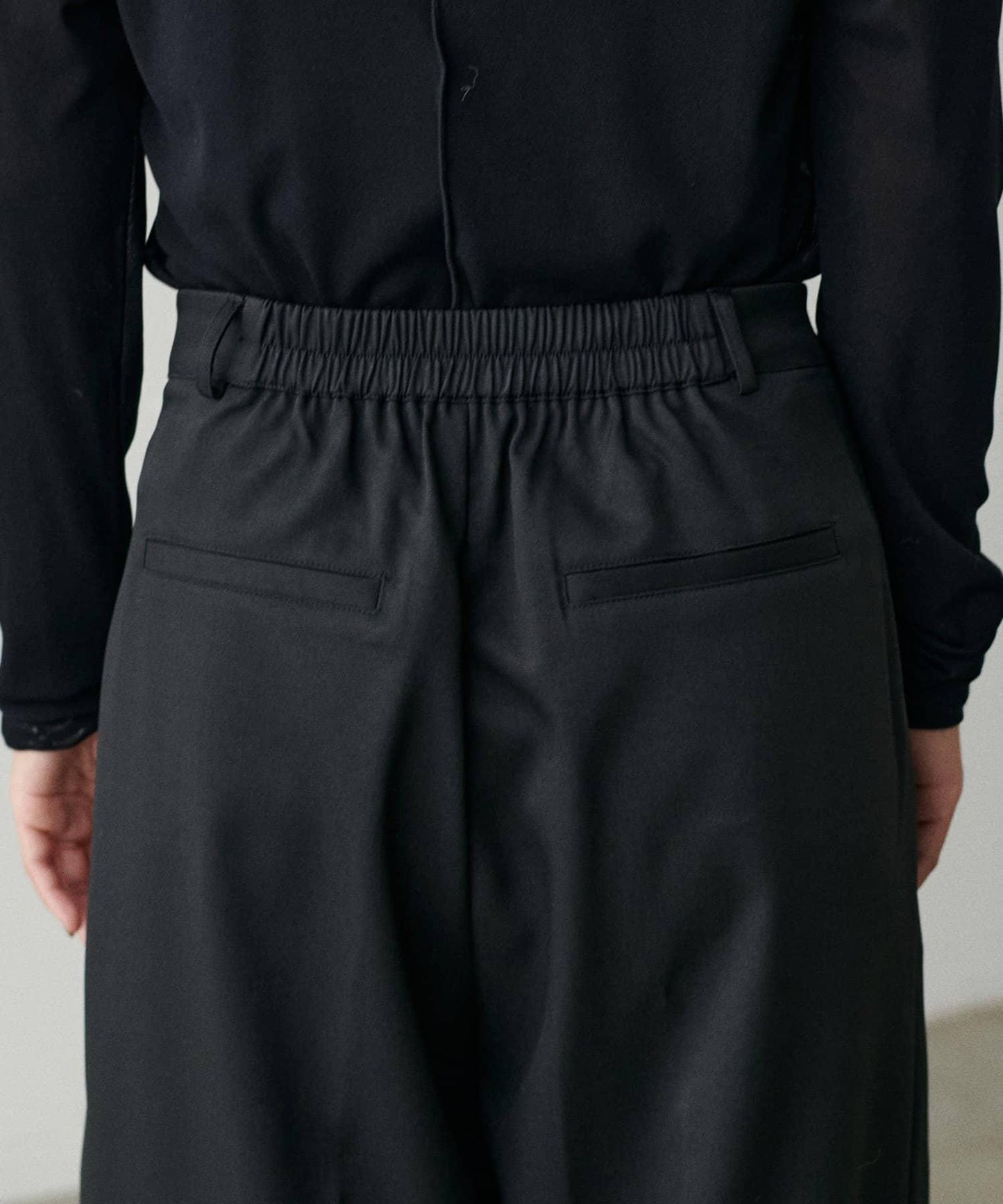 褶皺長款西裝褲