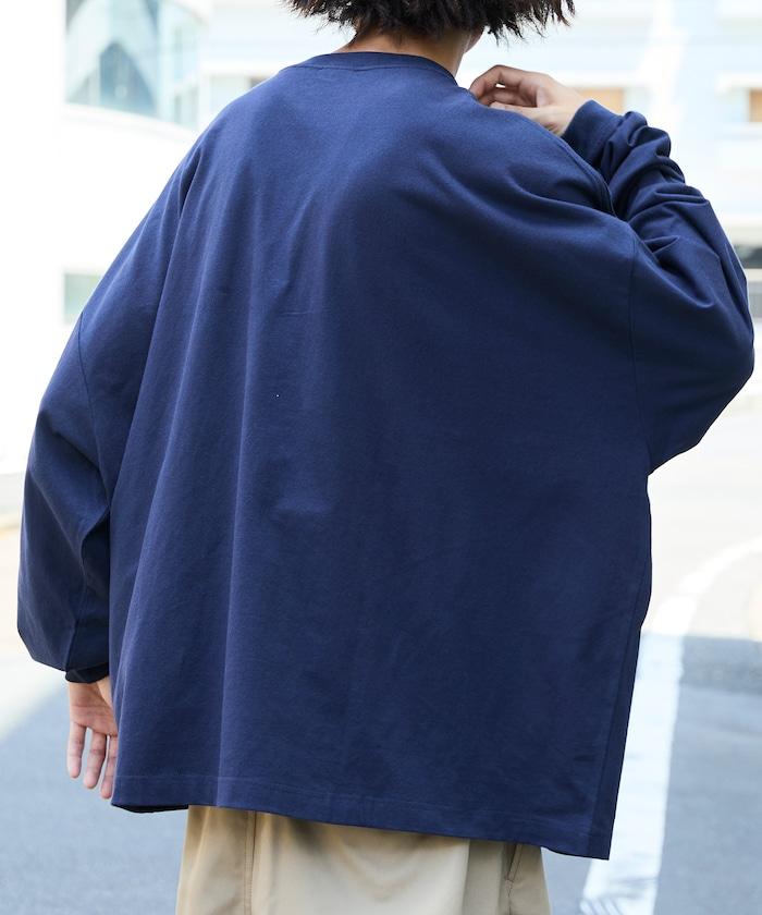 寬鬆版型 單點刺繡 圓領 長袖T恤