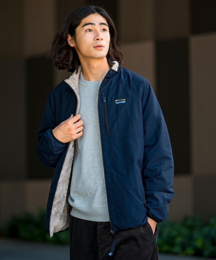 寬鬆版型尼龍羊羔絨可雙面穿夾克