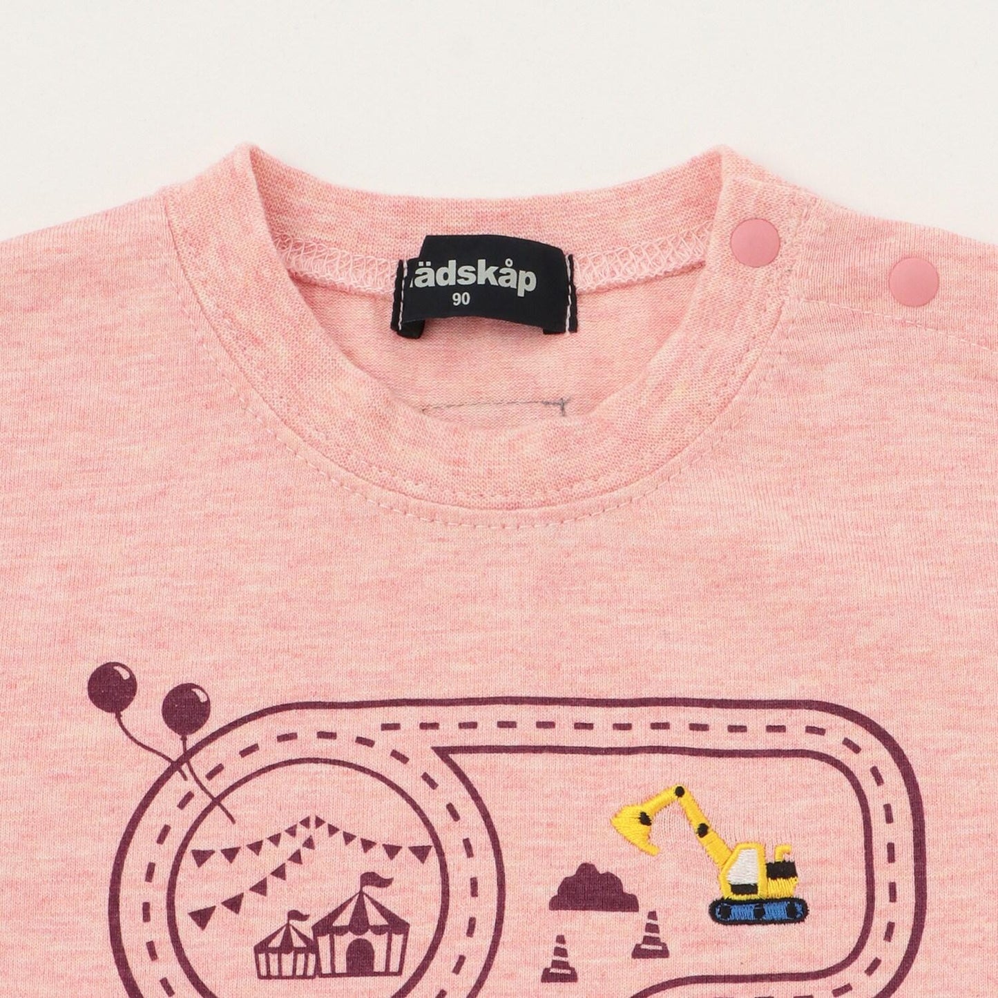 工程車輛與道路長袖T恤