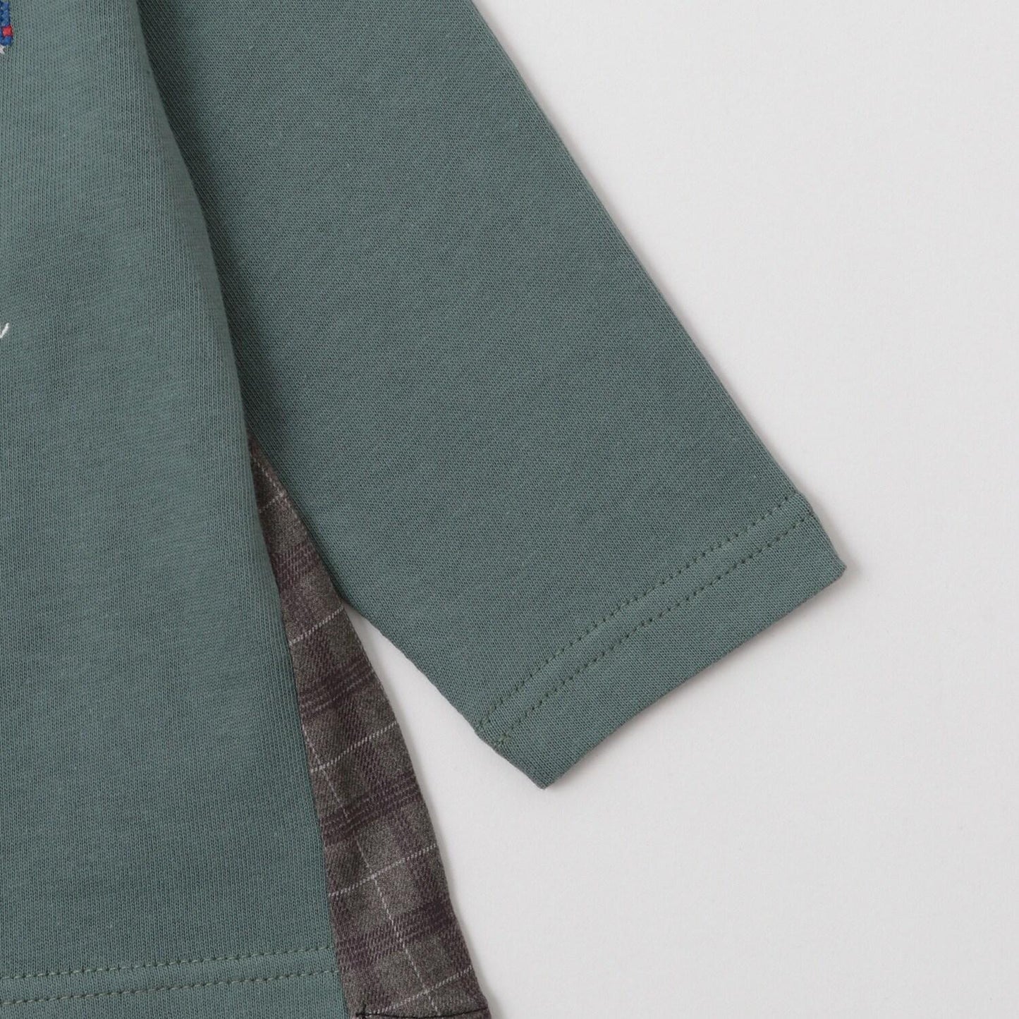 工程車輛刺繡長袖T恤