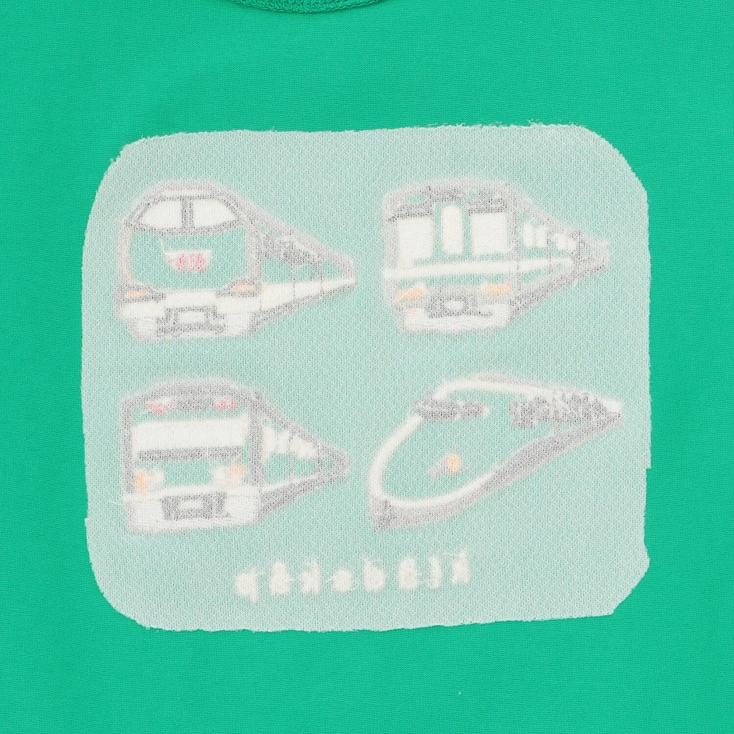 電車貼布繡長袖T恤