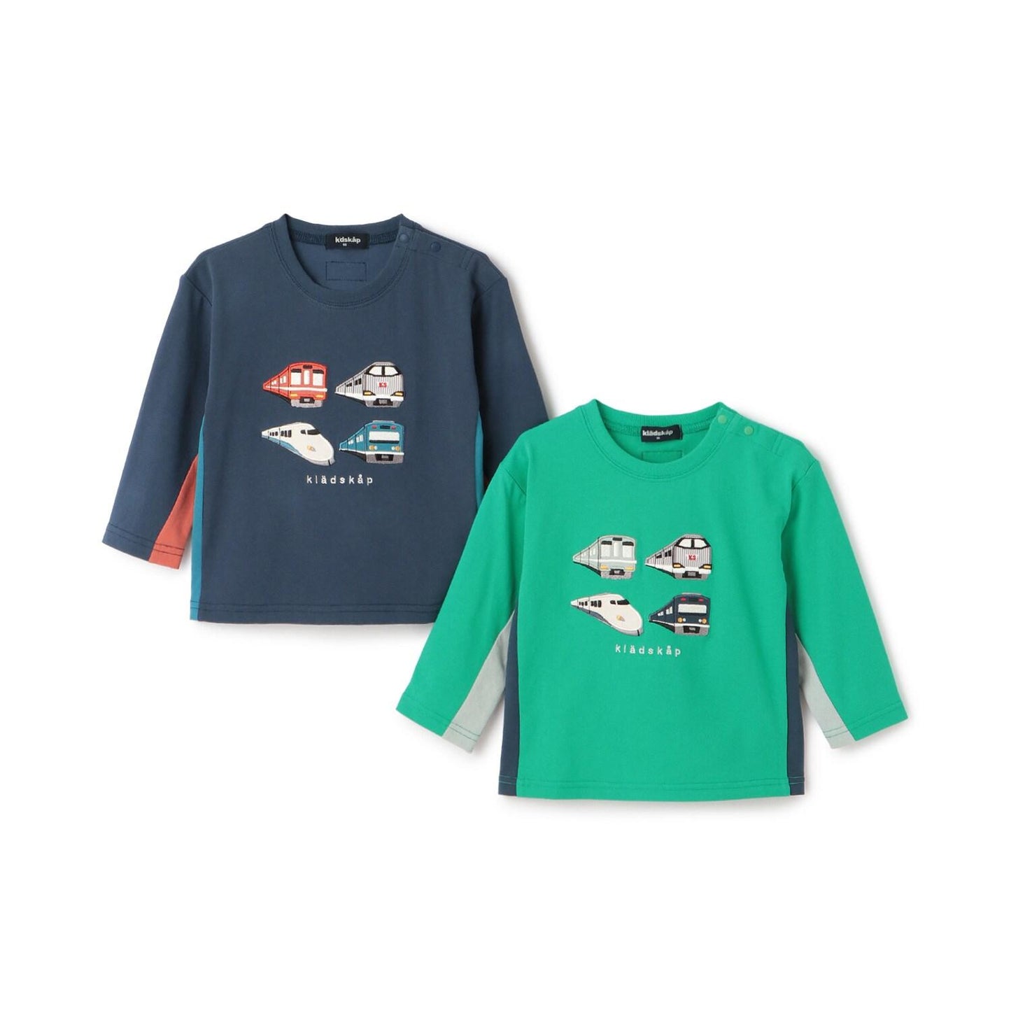 電車貼布繡長袖T恤