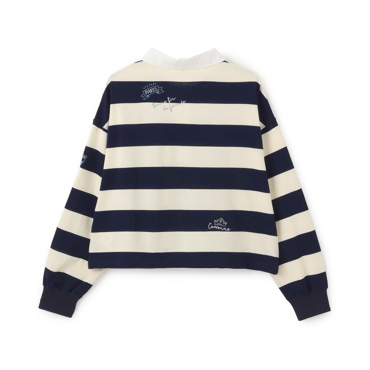 塗鴉刺繡橄欖球衫