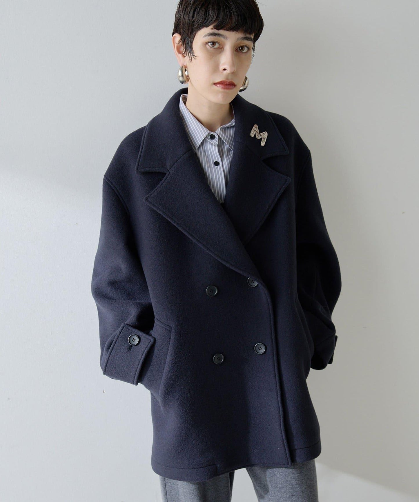 【THE PAUSE】中長款P型大衣