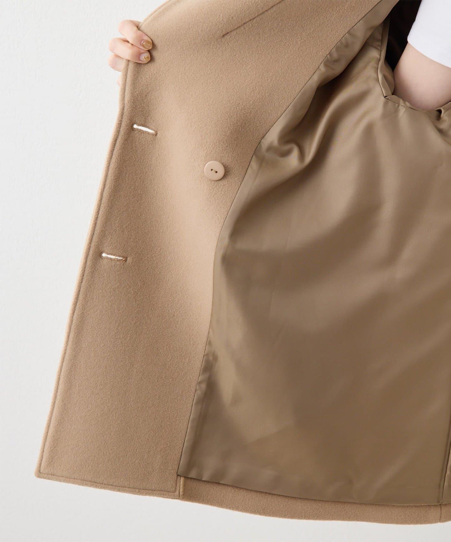 【THE PAUSE】中長款P型大衣