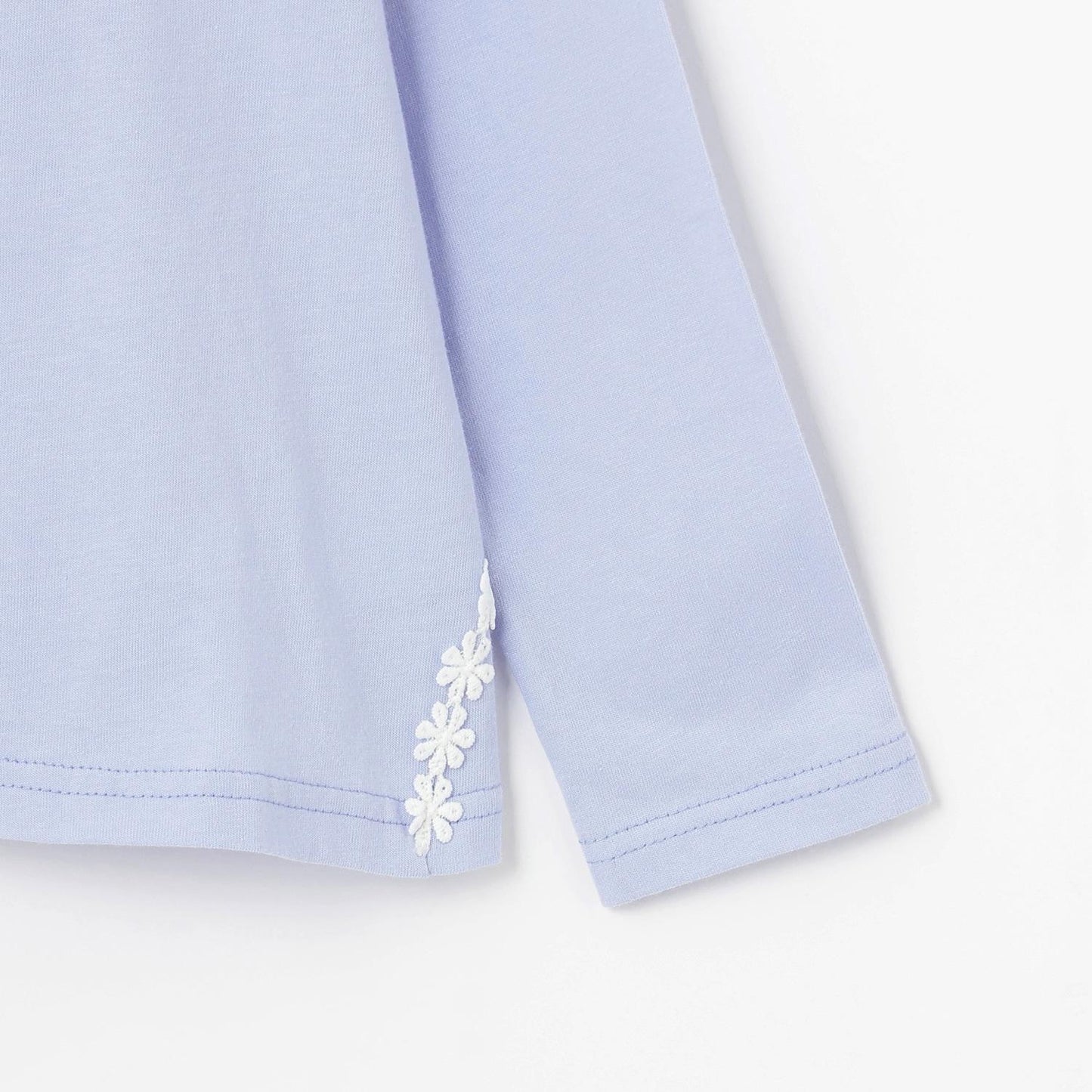 肩部網紗長袖T恤