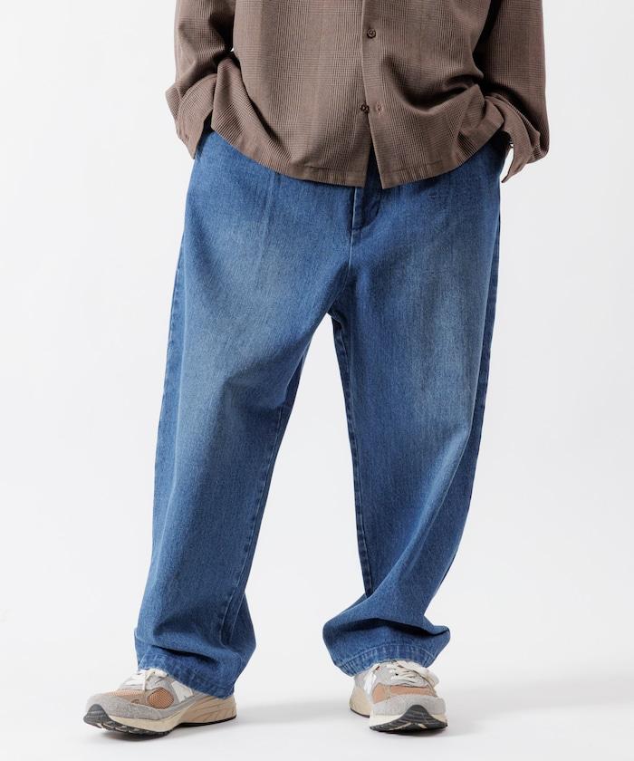 寬鬆錐形牛仔休閒長褲