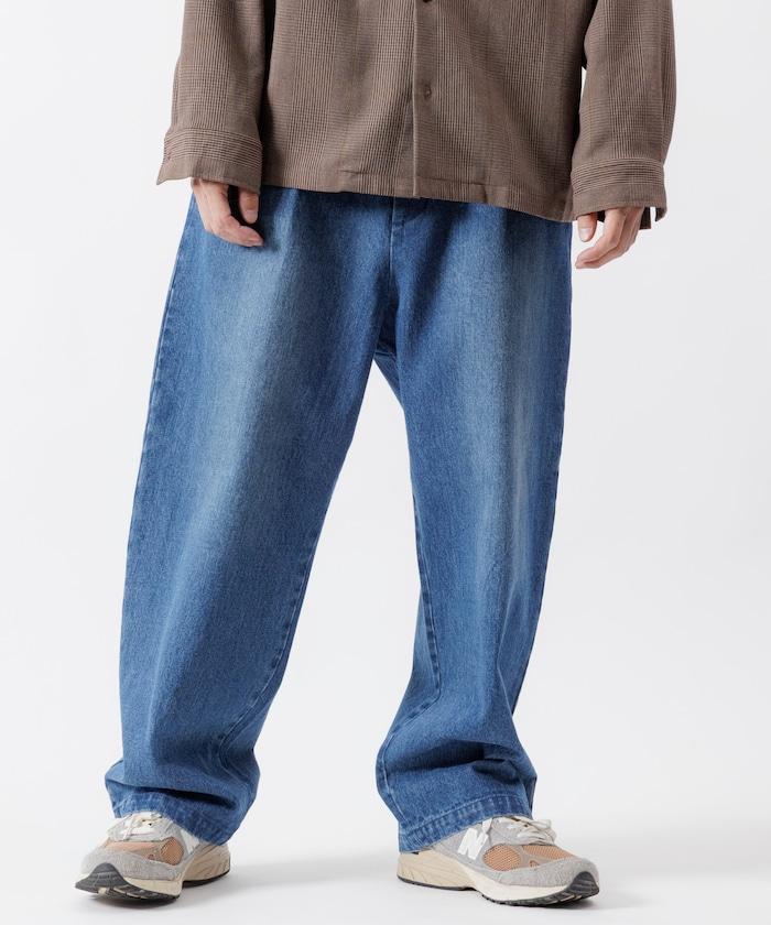 寬鬆錐形牛仔休閒長褲