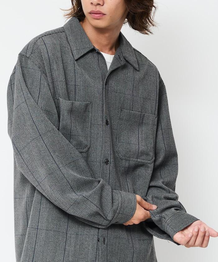 寬鬆版長袖工裝襯衫夾克