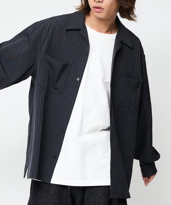 寬鬆版長袖工裝襯衫夾克