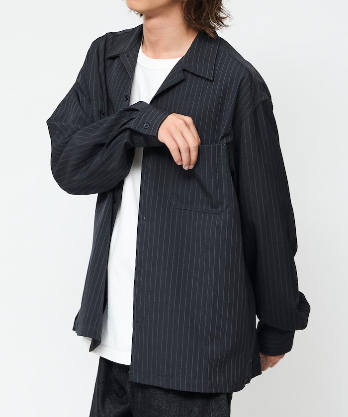 寬鬆版長袖工裝襯衫夾克