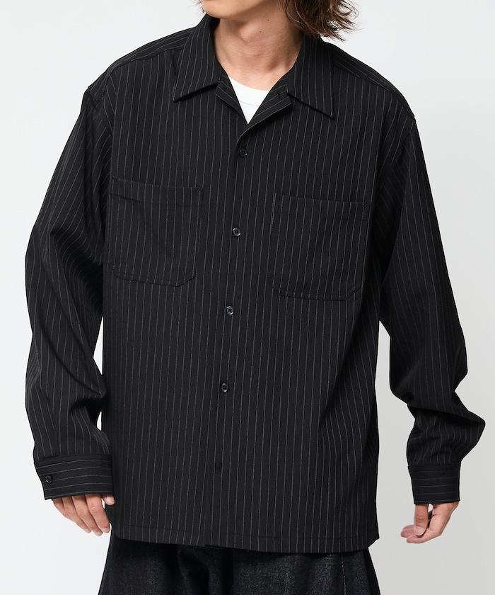 寬鬆版長袖工裝襯衫夾克