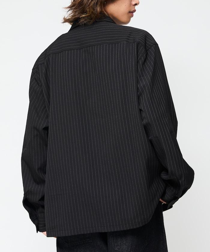 寬鬆版長袖工裝襯衫夾克