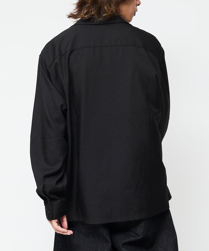 寬鬆版長袖工裝襯衫夾克