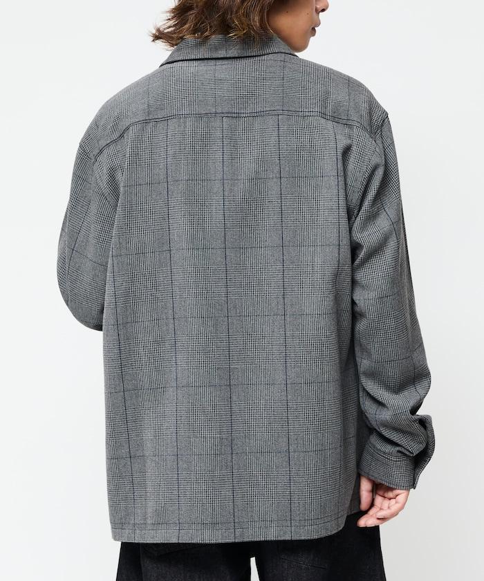 寬鬆版長袖工裝襯衫夾克