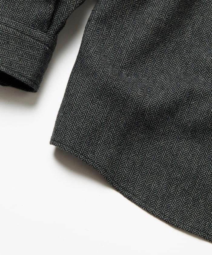 寬鬆版型羊毛感常規領襯衫