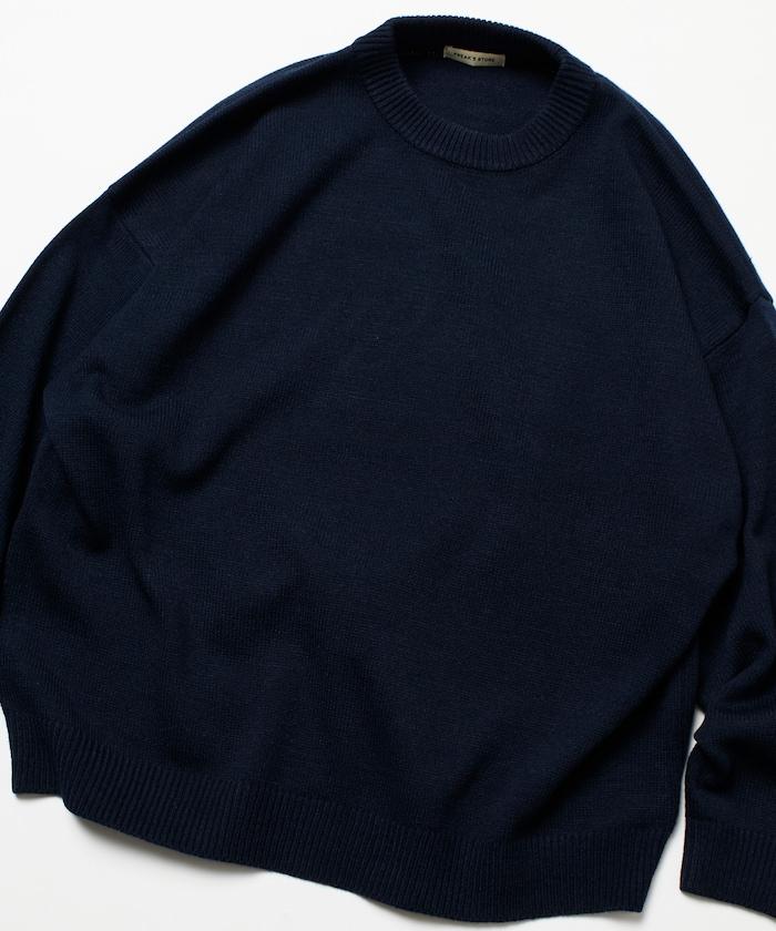 寬鬆版型 易打理 可水洗 圓領針織衫