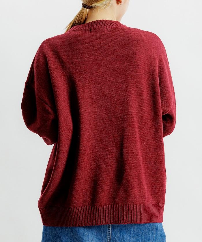 寬鬆版型 易打理 可水洗 圓領針織衫