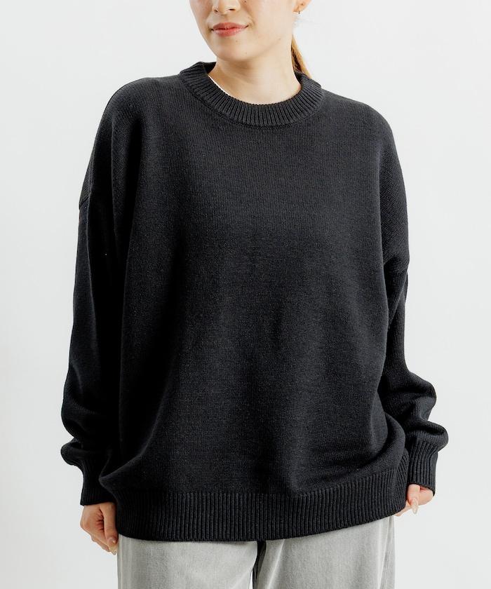 寬鬆版型 易打理 可水洗 圓領針織衫