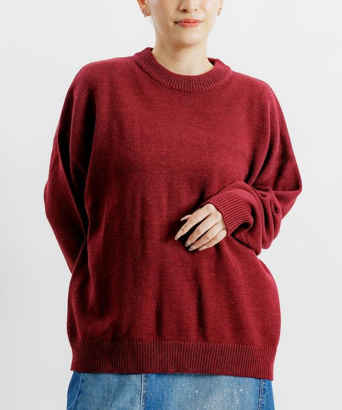 寬鬆版型 易打理 可水洗 圓領針織衫