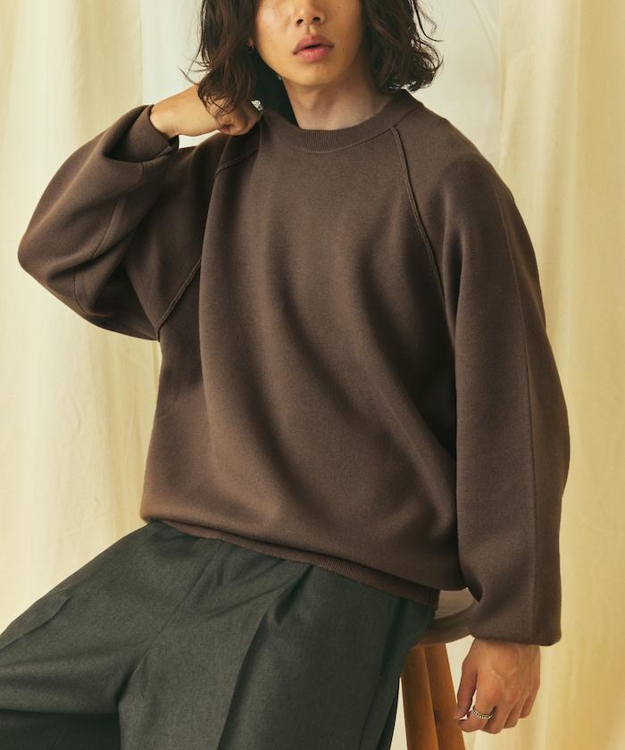 寬鬆版型 休閒風 圓領針織衫 仿衛衣款