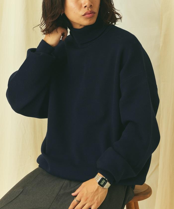 寬鬆版型 休閒風 高領針織衫 仿衛衣款