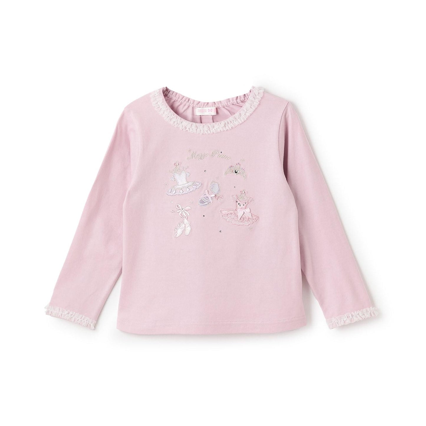 芭蕾刺繡長袖T恤