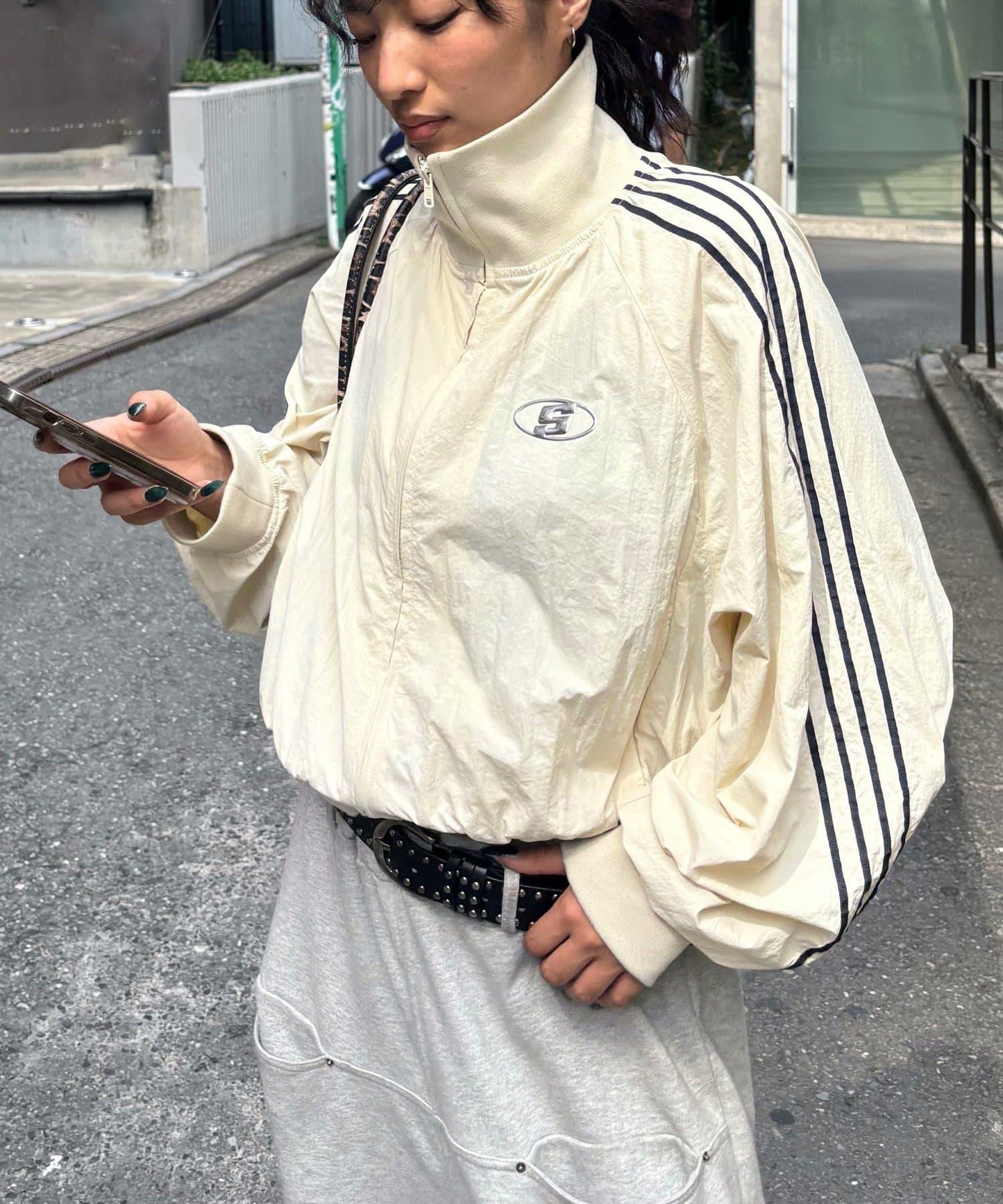 S標誌尼龍運動夾克