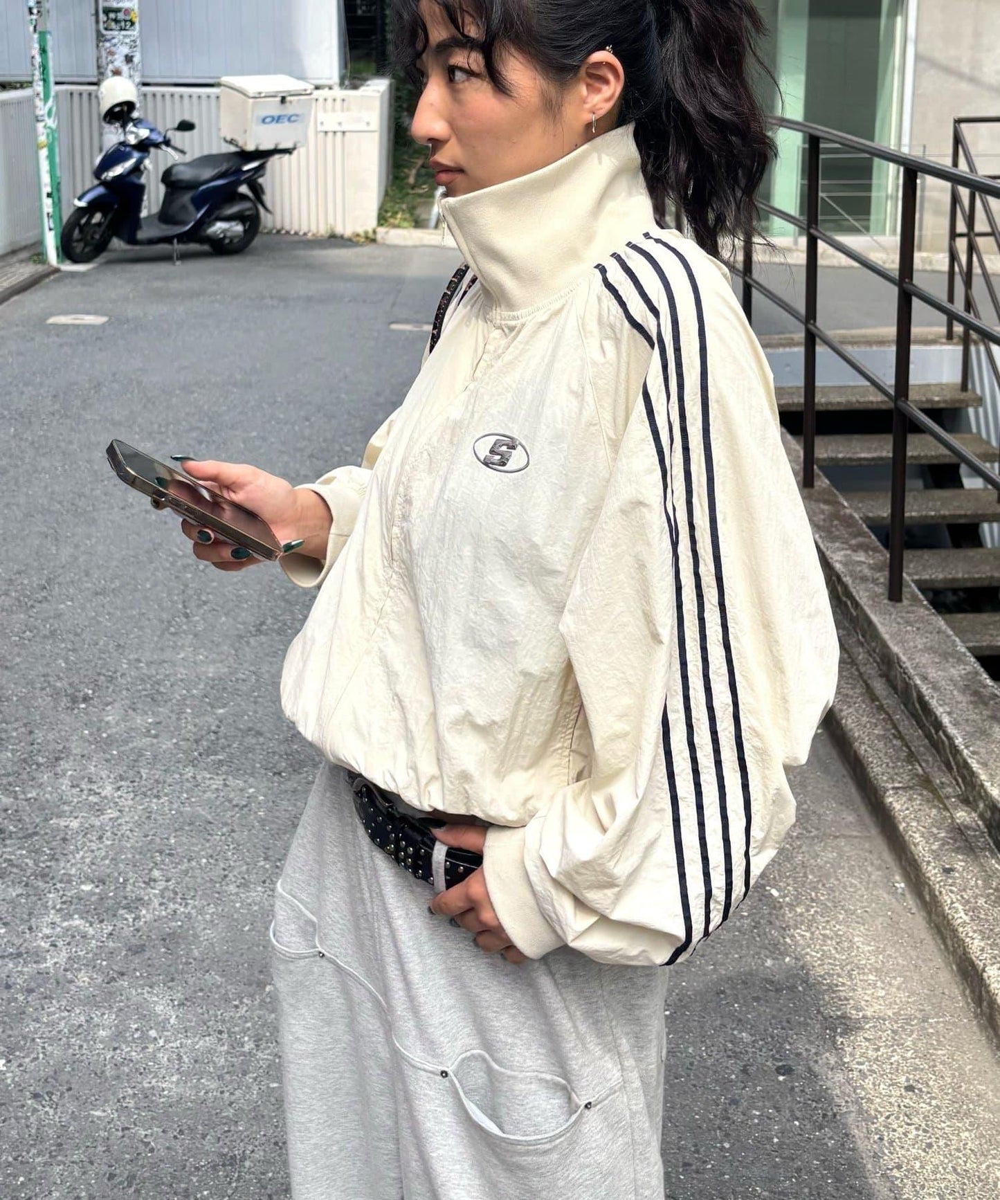 S標誌尼龍運動夾克