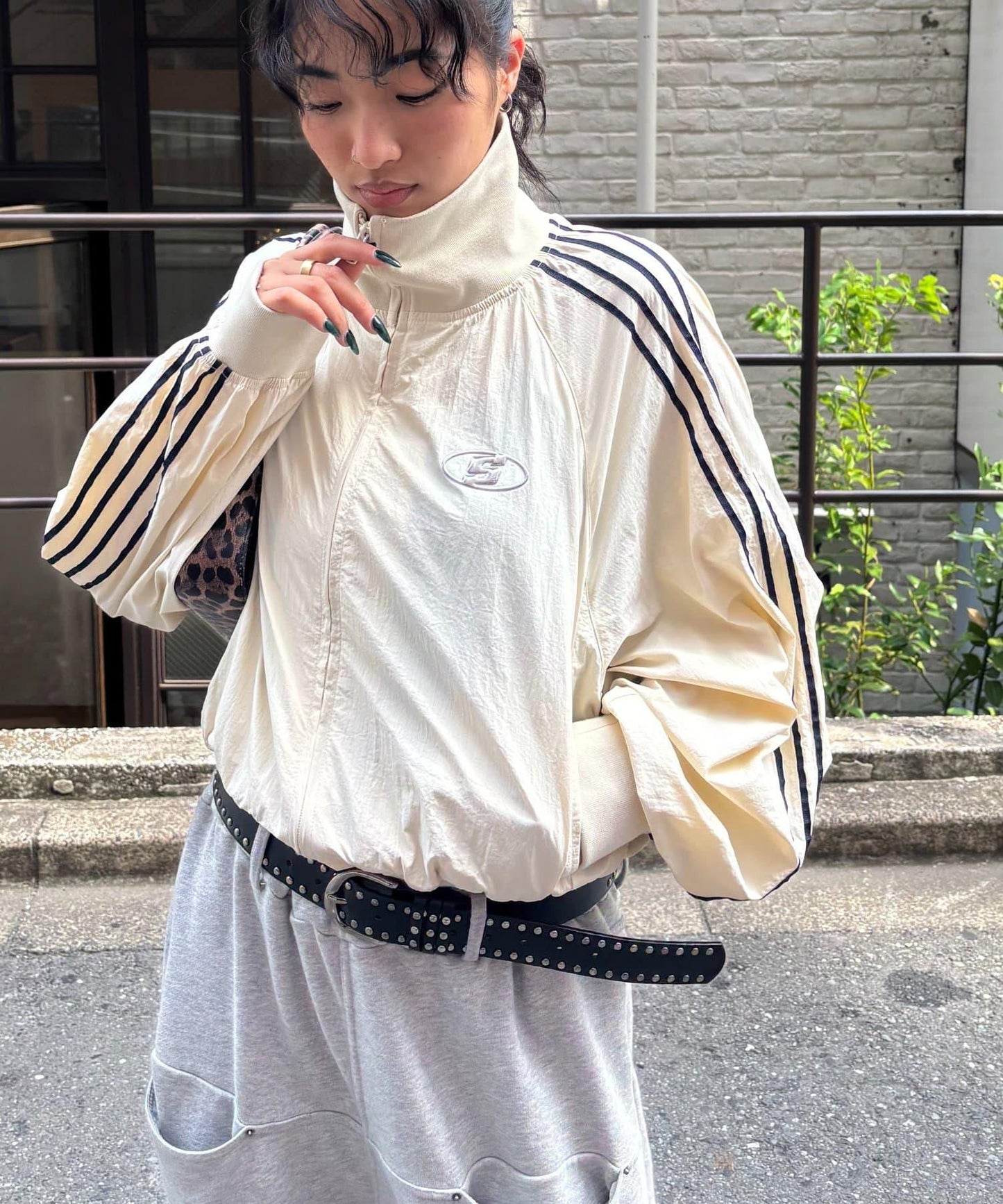 S標誌尼龍運動夾克