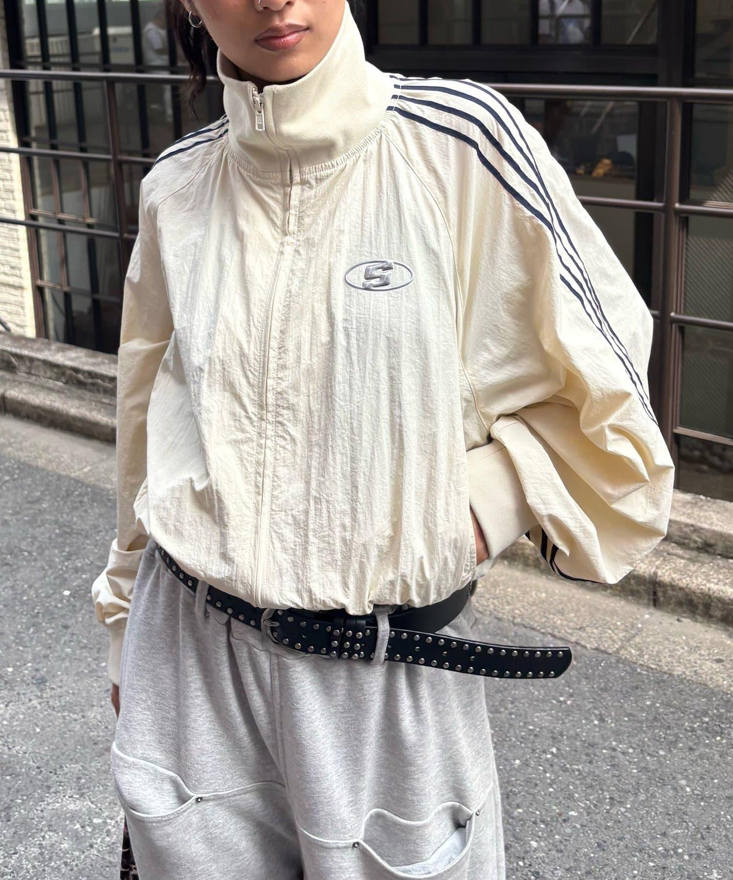 S標誌尼龍運動夾克