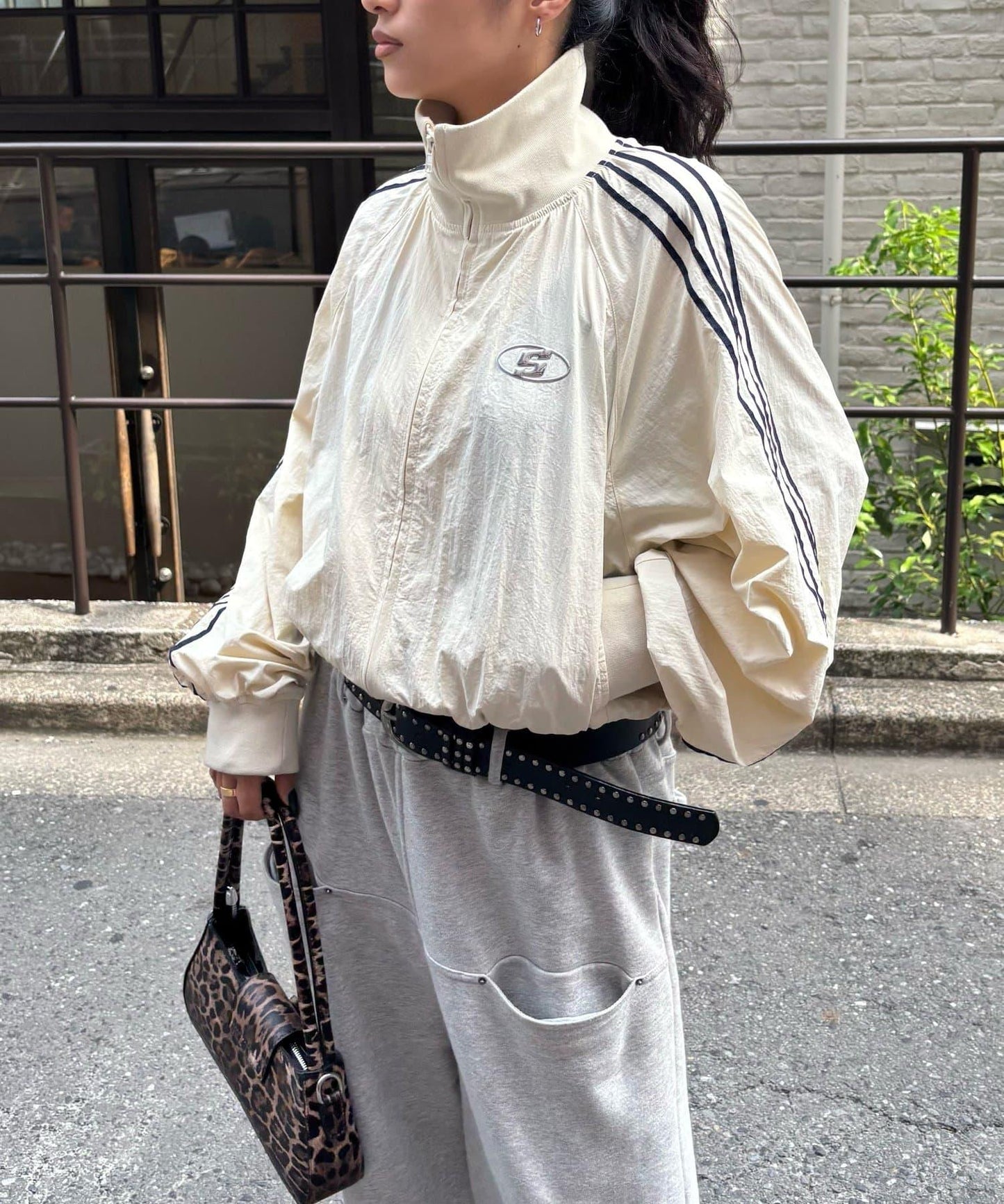 S標誌尼龍運動夾克