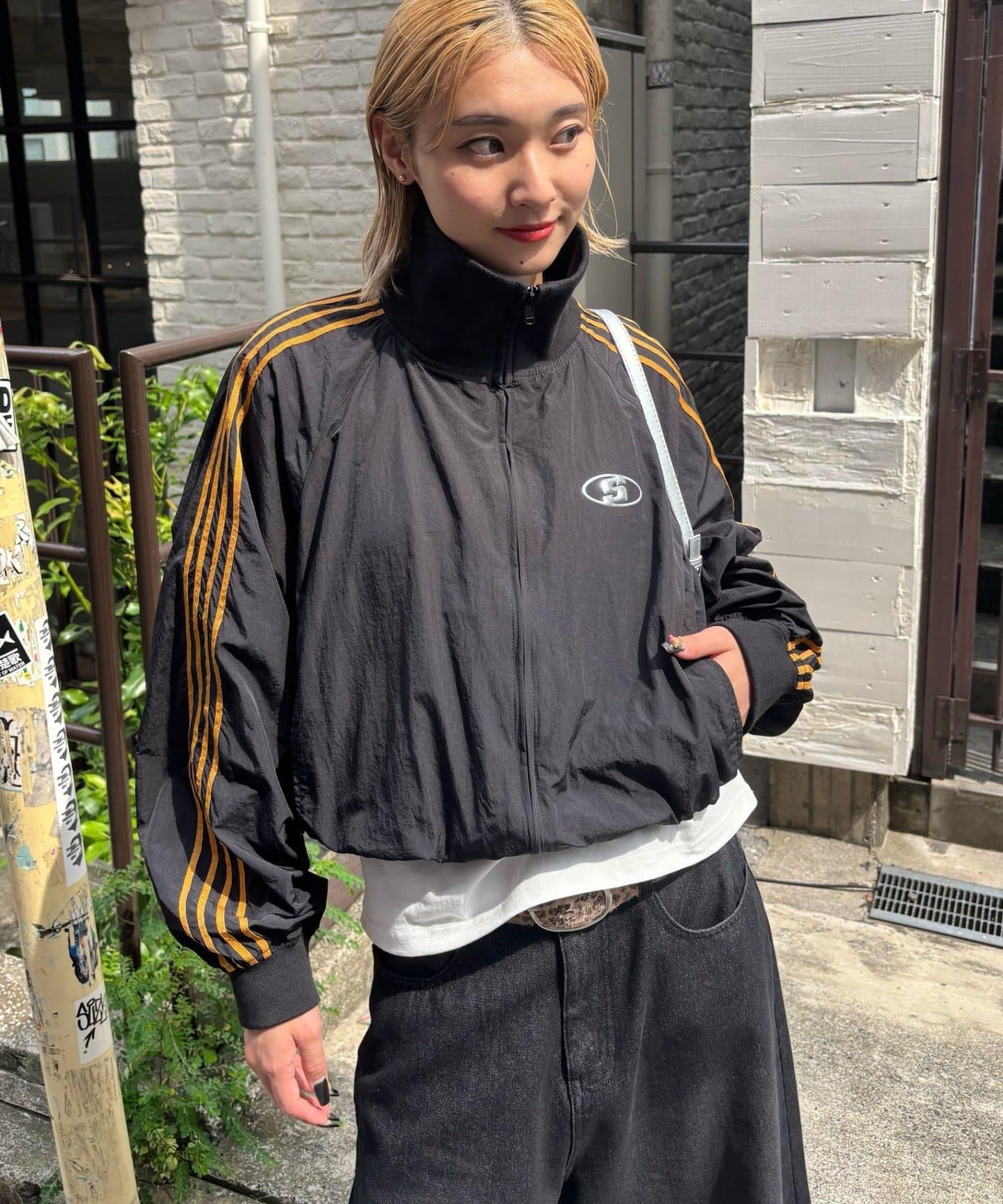 S標誌尼龍運動夾克