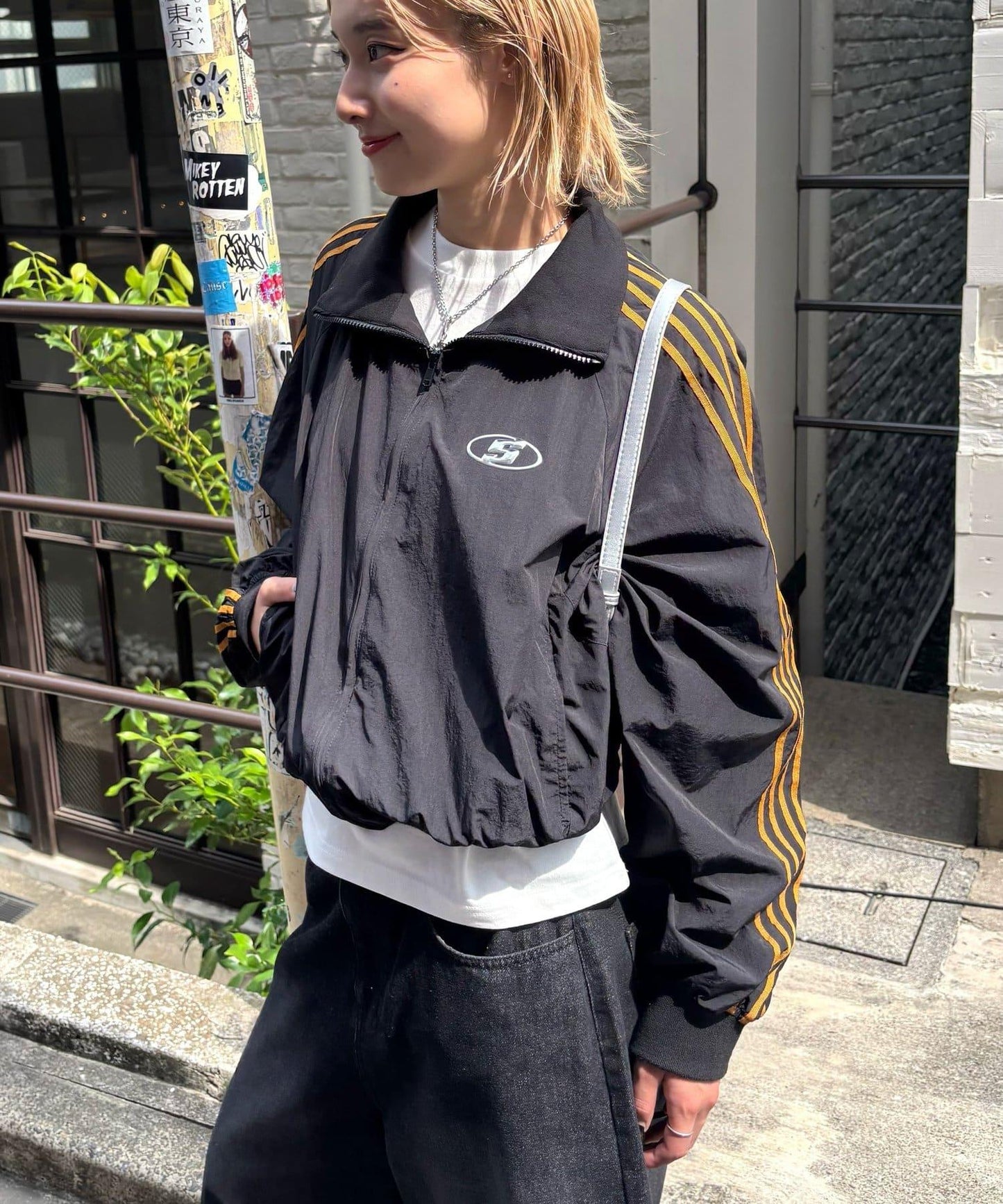 S標誌尼龍運動夾克