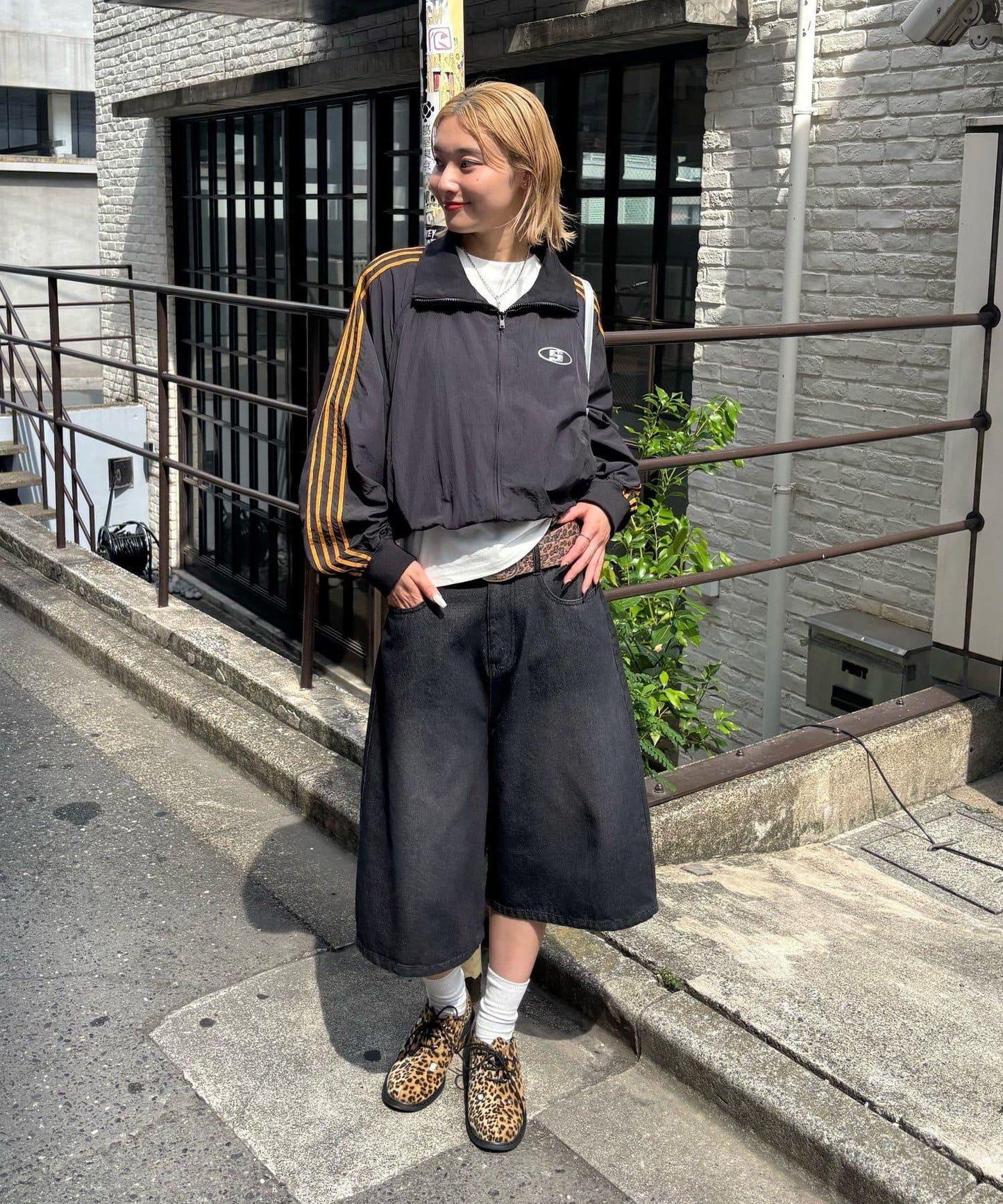 S標誌尼龍運動夾克