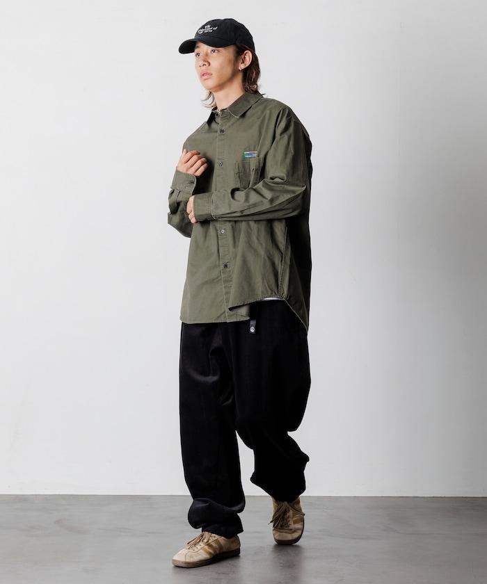 寬鬆版型水洗常規領襯衫