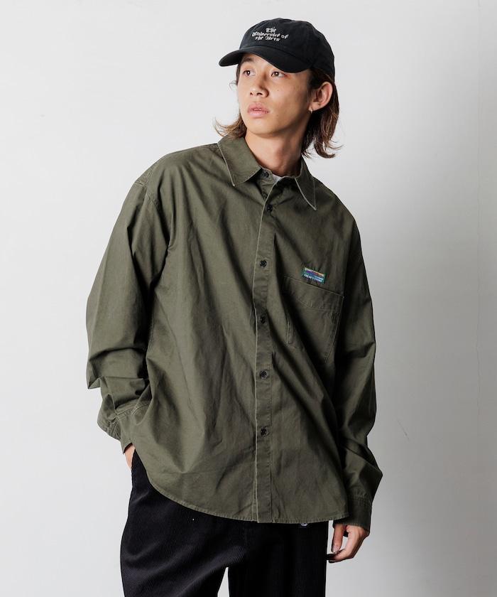 寬鬆版型水洗常規領襯衫