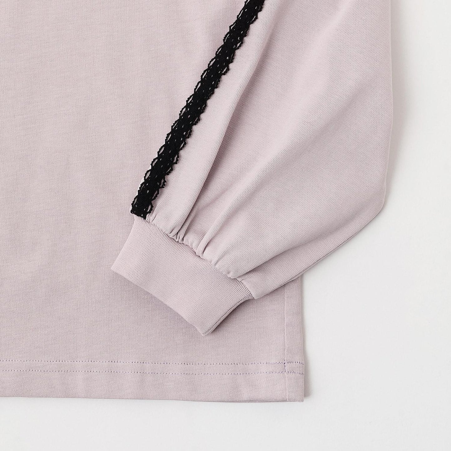 蕾絲蝴蝶結貼花長袖T恤