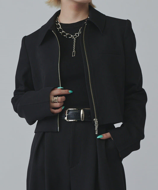 【mi-企畫】雙拉鍊短款夾克