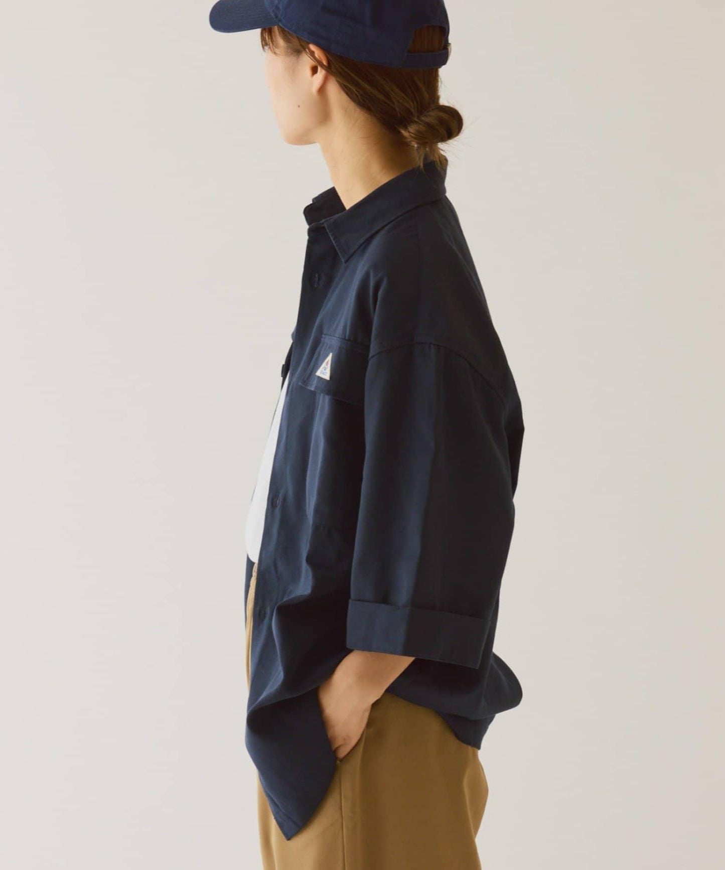 【GEVACO】寬鬆版型半袖工裝襯衫