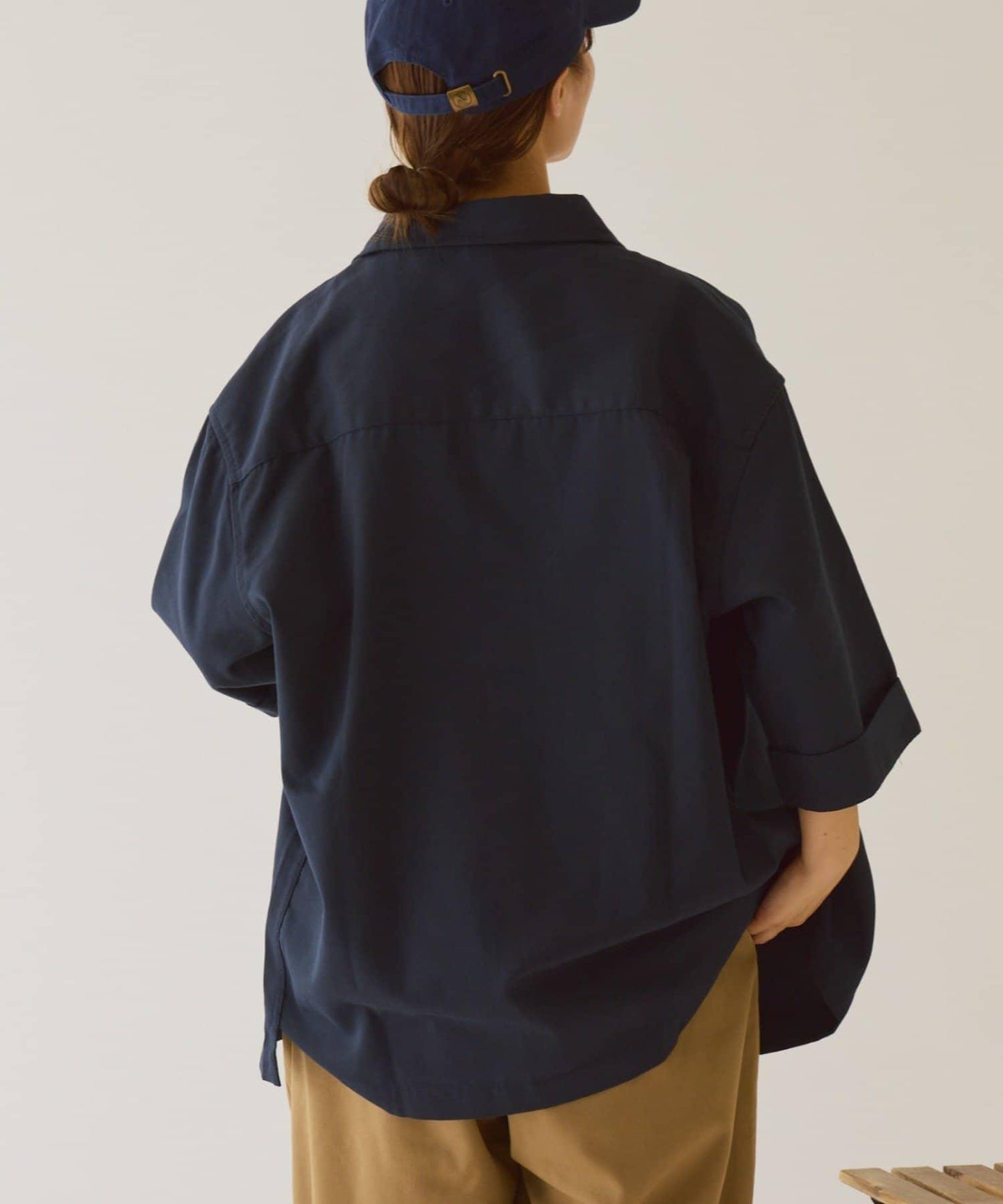 【GEVACO】寬鬆版型半袖工裝襯衫