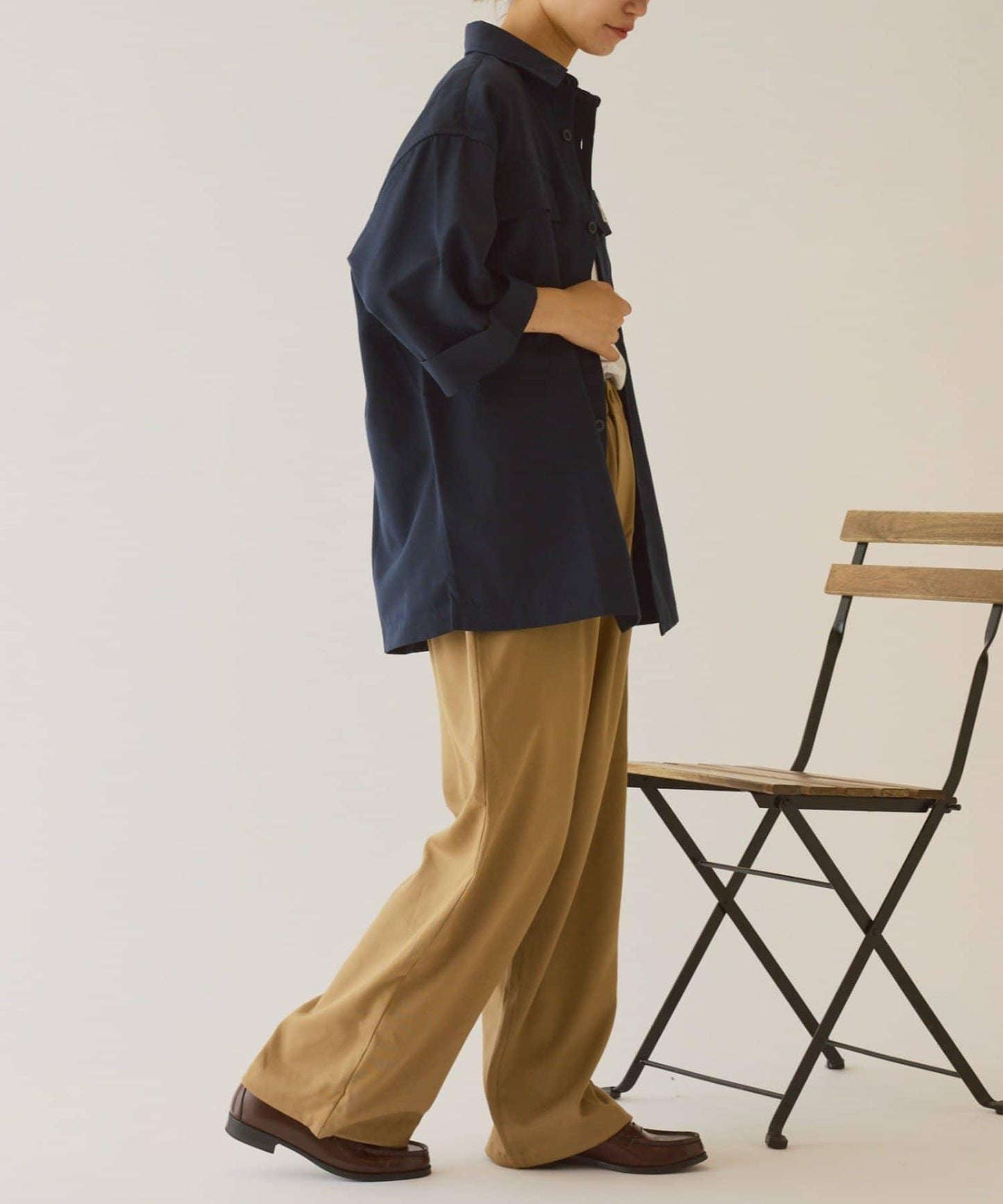 【GEVACO】寬鬆版型半袖工裝襯衫