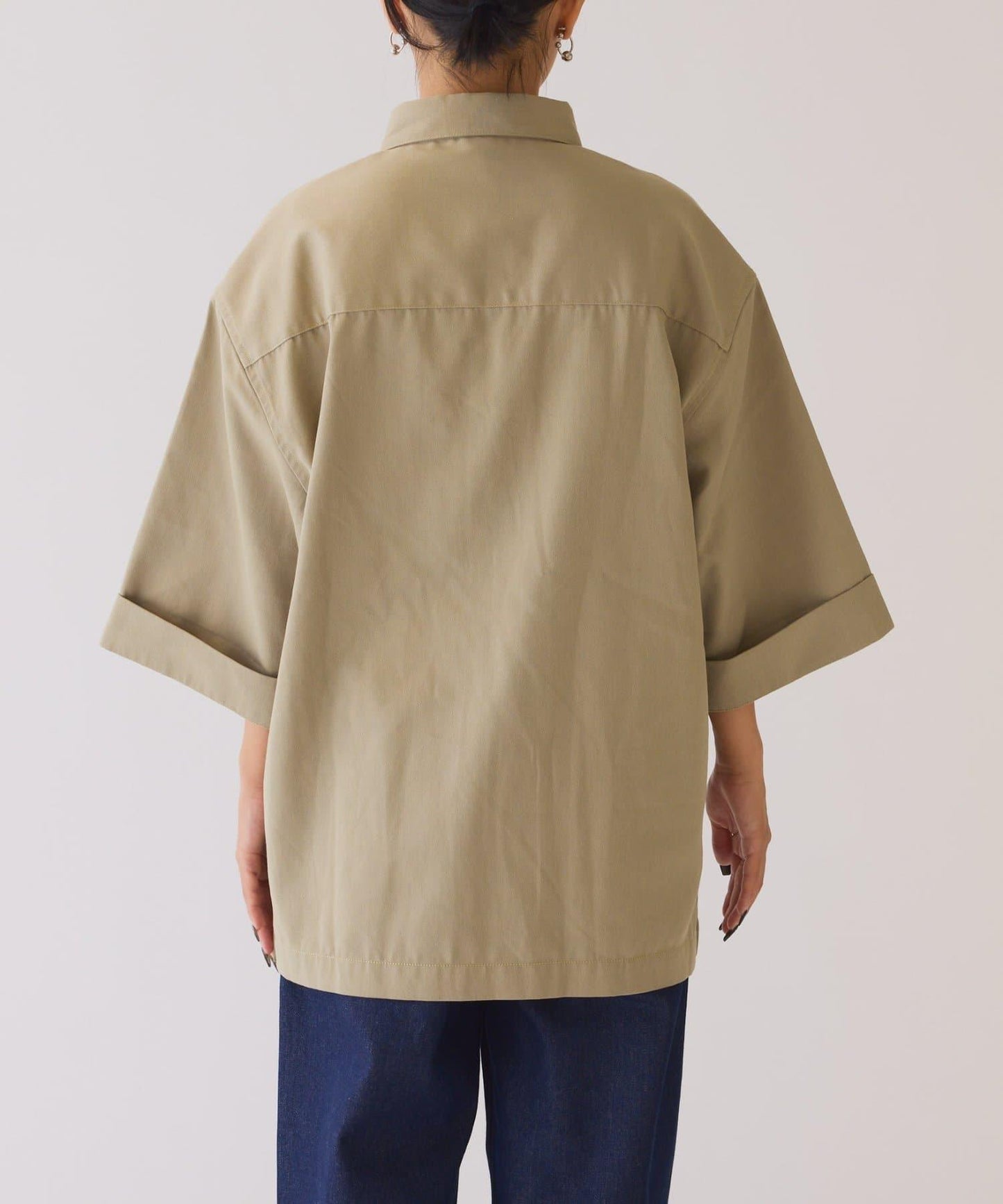 【GEVACO】寬鬆版型半袖工裝襯衫