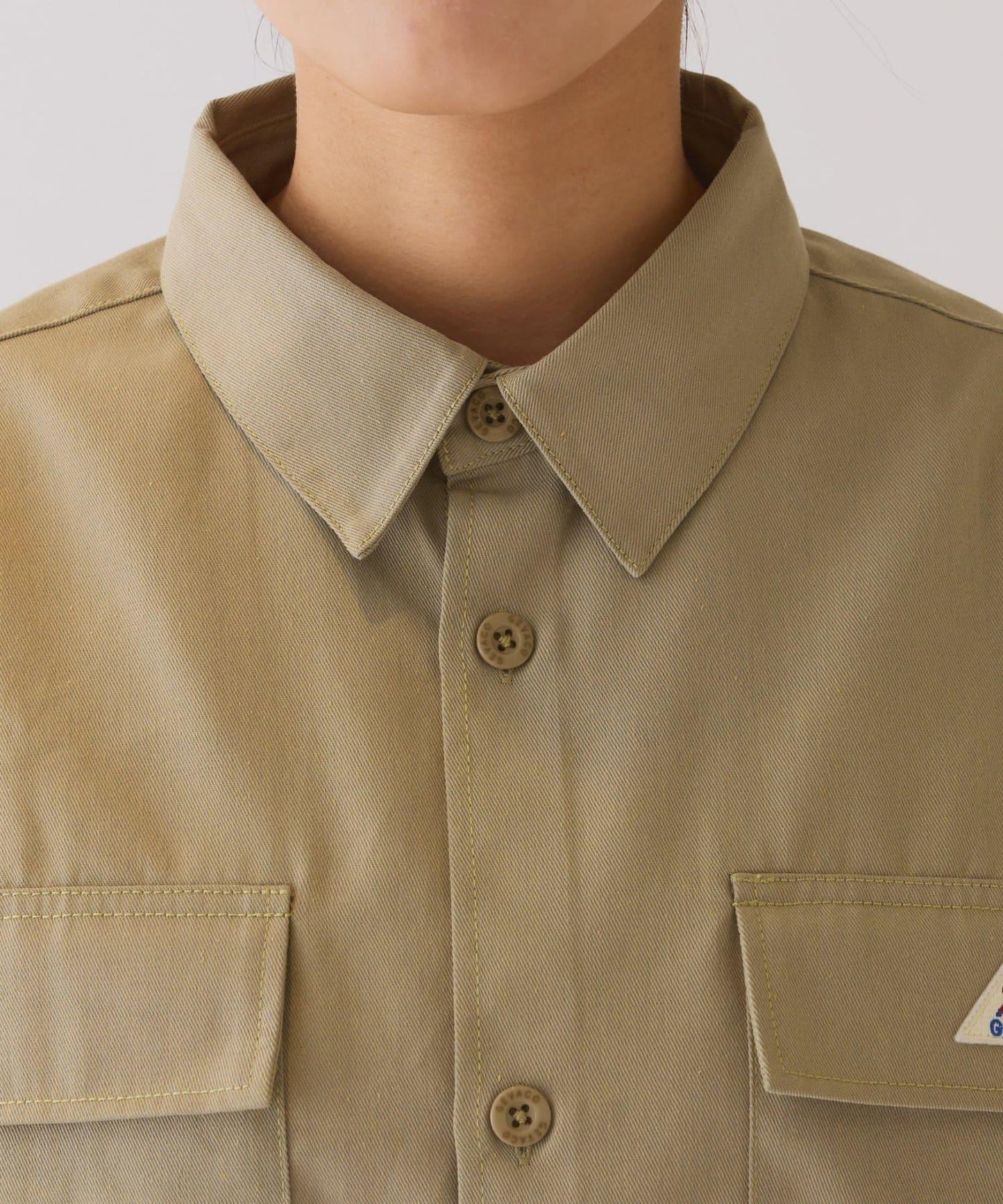 【GEVACO】寬鬆版型半袖工裝襯衫