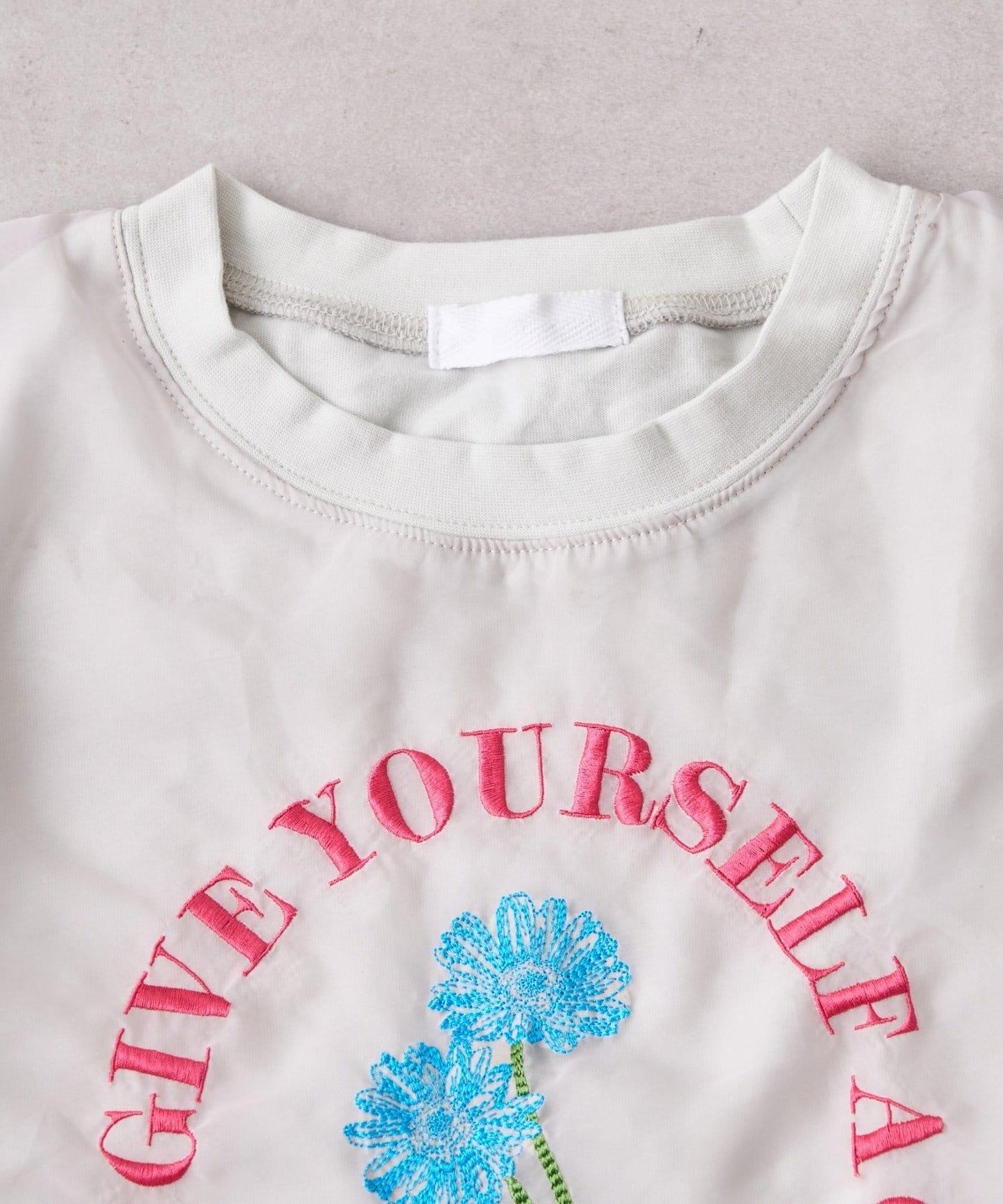 【KIDS】刺繡歐根紗疊層長袖T恤