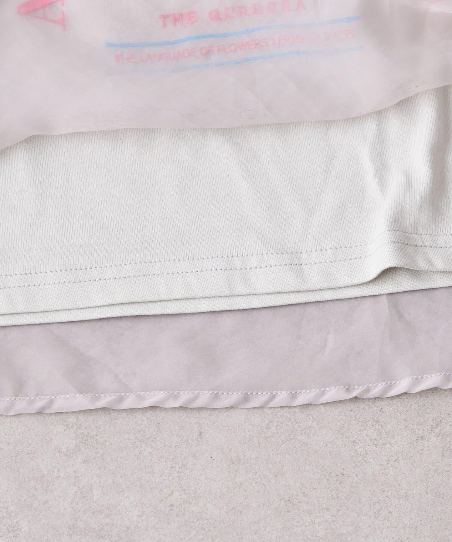 【KIDS】刺繡歐根紗疊層長袖T恤